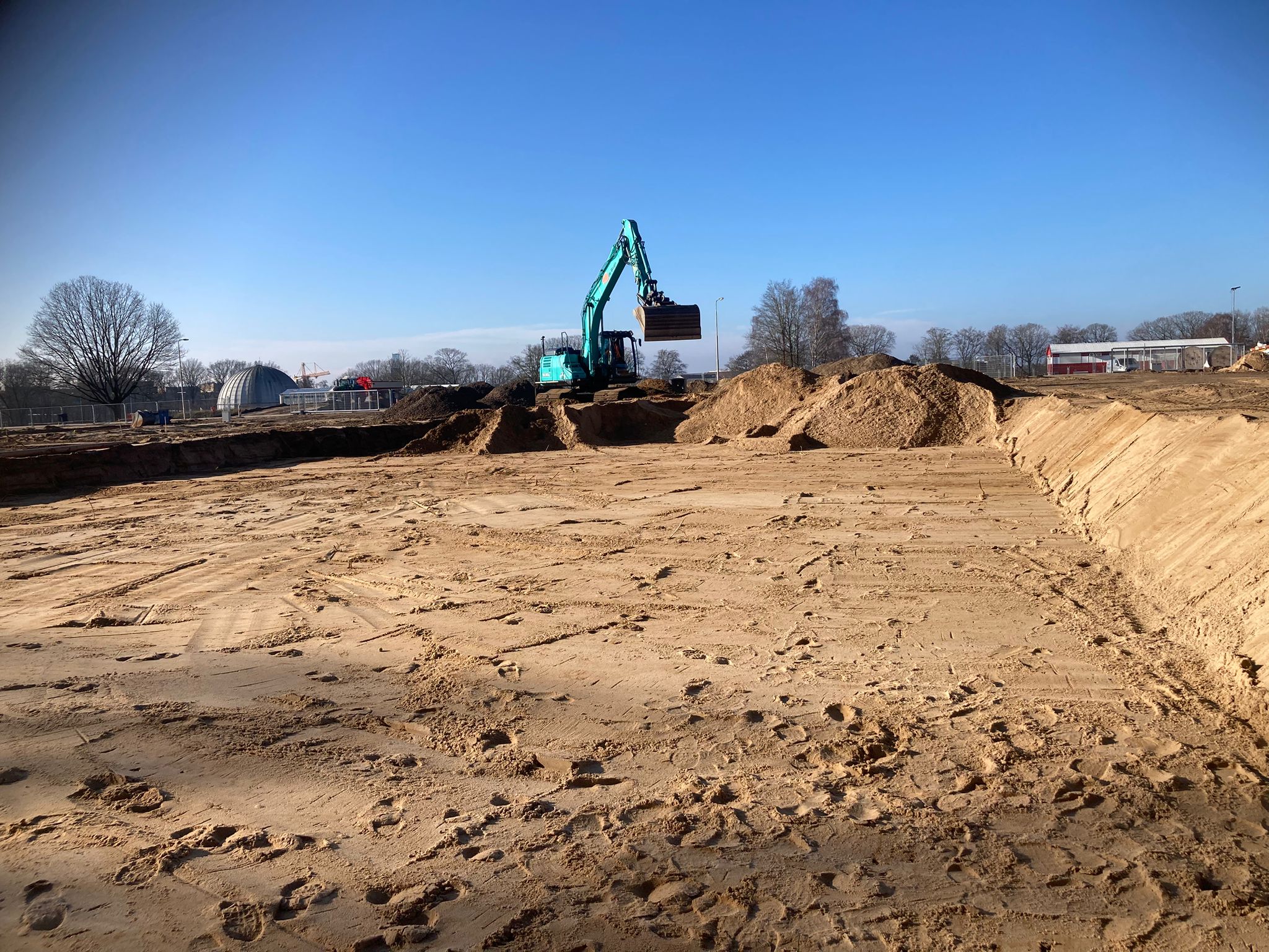 Grondwerk voor nieuwbouwproject Veld O in Ede